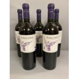 Five Bottles of 2015 Purple Angel wine by Montes
