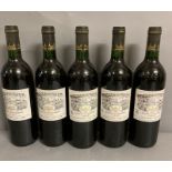 Five Bottles of 1993 Chateau de Chambert Cahors