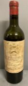 A Bottle of 1934 Chateau Mouton Rothschild Pauillac