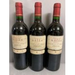 Three Bottles of 1994 Chateau de la Tour d'Argent Bordeaux