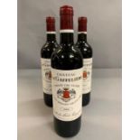 Three Bottles of 2009 Chateau La Gaffeliere Saint Emilion