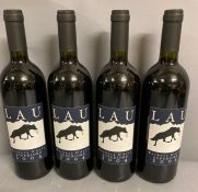 Four Bottles of Lau Barbera 2004 wine