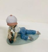 A boxed Lladro porcelain figurine "All Aboard" No 7619