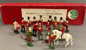 A selectin of vintage toy soldiers and cowboys