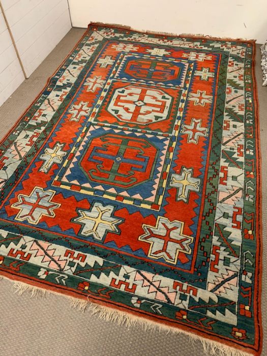 An Aztec design rug (310cm x 220cm) - Image 2 of 3