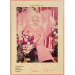 1988 signed Christmas card from Barbara Cartland.