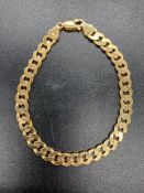 A 9ct yellow gold bracelet (16g)