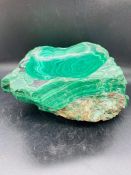 A Large carved malachite bowl