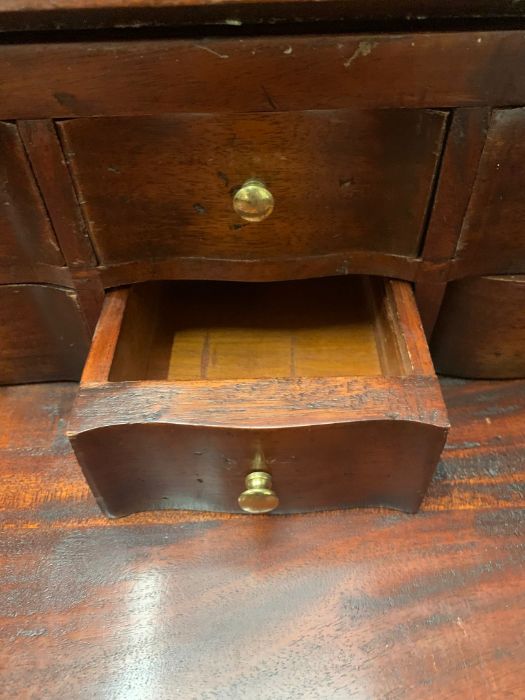 A Reproduction Davenport desk, hinged sloping top opening to drawers on two turned supports. - Image 6 of 12