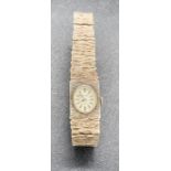 An Accurist silver, marked 925 bark effect ladies watch