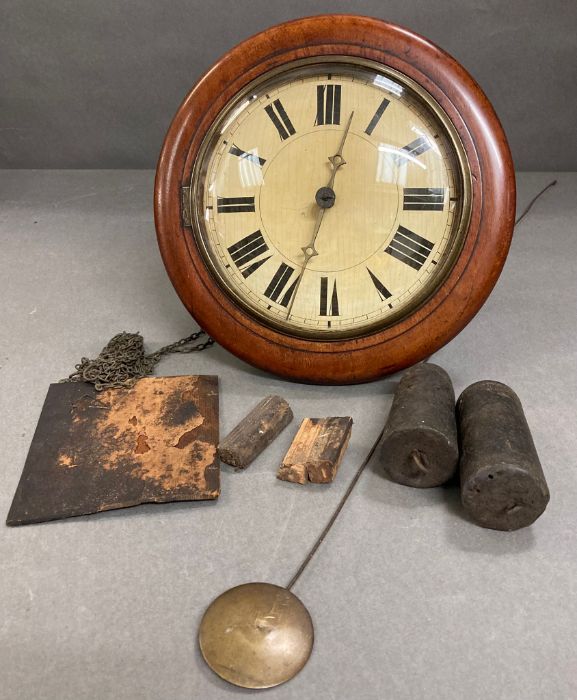 An Early Victorian Mahogany Post Office wall clock