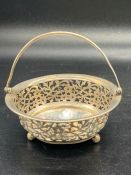 A small silver Birmingham 1915 basket by Henry Williamson Ltd