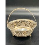 A small silver Birmingham 1915 basket by Henry Williamson Ltd