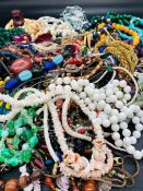 A large volume of costume jewellery, necklaces