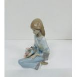 A Boxed Lladro porcelain figurine "Flower Song" No 7607
