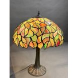 A Tiffany style lamp.