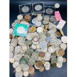 A Large volume of coins to include shillings, crowns etc.