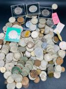 A Large volume of coins to include shillings, crowns etc.