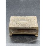 A silver matchbox holder, with matches by JJ, hallmarked for Birmingham1900