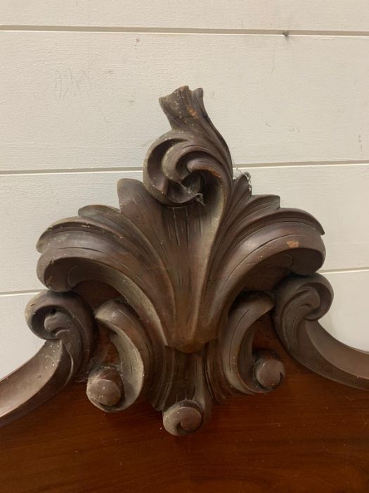 A mahogany pedestal sideboard, the raised back with scroll and foliage carving three drawers above - Image 4 of 9