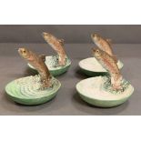 A set of four Rare Beswick trout fishes dishes, 30 edition.