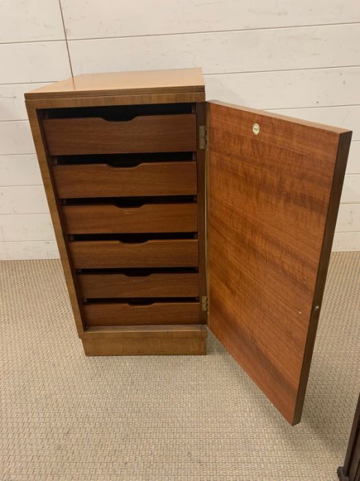 A Teak Heals Mid Century Mulit Drawer cupboard with door (W 39 cm x D 46 cm x H 77cm)