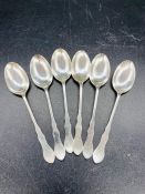 A set of six silver teaspoons by James Deakin & Sons, hallmarked for Sheffield 1926