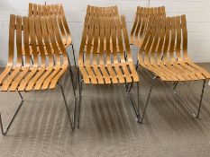 A set of six Skandia Hans Brattrud Fjordfiesta chairs