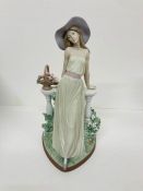 A boxed Lladro porcelain figurine "Time for Reflection"
