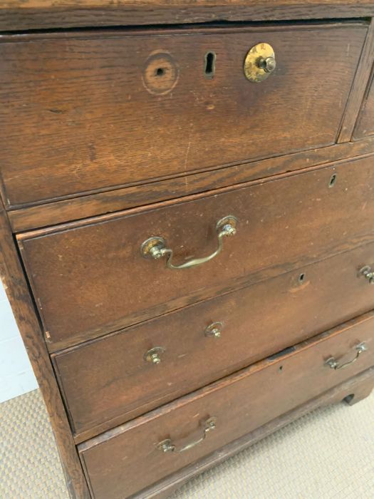 A George III style mahogany chest of drawers with brass swan neck drop handle, bracket feet ( - Image 3 of 5