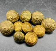 A Selection of Legion of Frontiersman Tunic Buttons