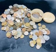 A selection of coins, various countries, years and denominations