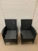 Two garden rattan chairs by Outsumy