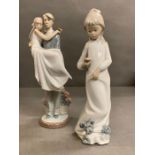 A Lladro and Nao figures