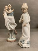 A Lladro and Nao figures