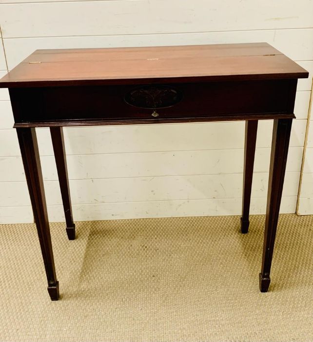 A side table opening up to a writing table (H84cm W86cm D43cm) - Image 7 of 7