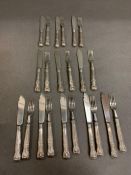 A selection of solid silver fish knives and forks (Total Weight 1445g) (22 pieces)