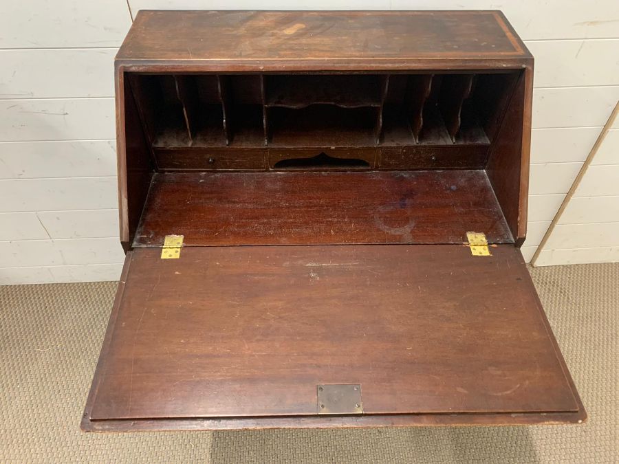 A bureau with shell decorated fall front open to drawers and writing slope AFCondition Report - Image 4 of 5