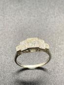 An Art Deco Diamond ring on platinum setting