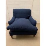 A Howard style contemporary lounge chair (H84cm W95cm D85cm)