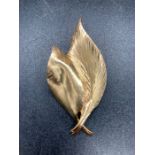 A 1964 Grosse gold plated leaf brooch