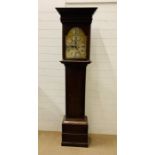 A longcase clock by Thomas Hines of Watlington with mahogany case, Roman numerals