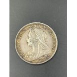 A 1900 Queen Victoria silver crown TB