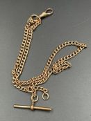 A 9ct gold Albert chain (Total Weight 22.9g)