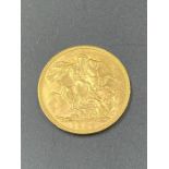 A 1908 gold sovereign