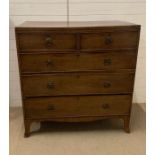 A three over two chest of drawers (H105cm W100cm D48cm)