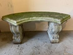 A garden bench sitting on scrolled cast ends (H43ccm W103cm)