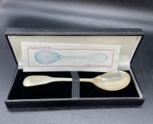 A Haviland silver millennium spoon, hallmarked.