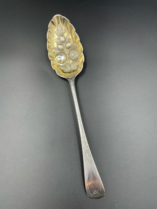A George III silver Berry spoon by John Lambe 1790