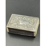 A Birmingham hallmarked silver matchbox cover